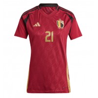 Belgien Timothy Castagne #21 Fußballbekleidung Heimtrikot Damen EM 2024 Kurzarm